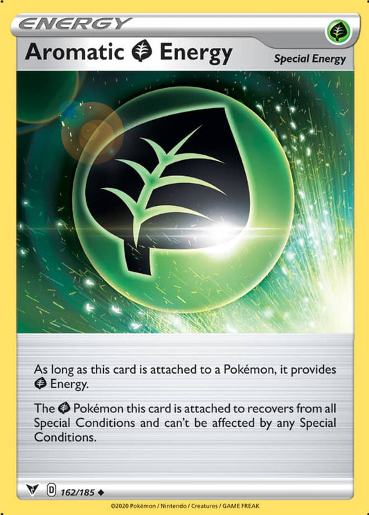 Aromatic Energy Trainer Base card #162/185 Pokémon Card Vivid Voltage