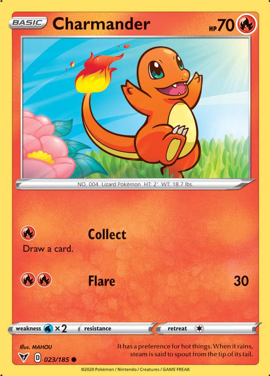 Charmander Base card #023/185 Pokémon Card Vivid Voltage
