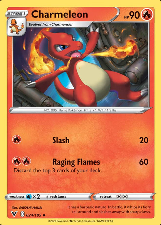 Charmeleon Base card #024/185 Pokémon Card Vivid Voltage