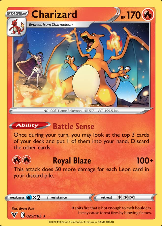 Charizard Base card #025/185 Pokémon Card Vivid Voltage