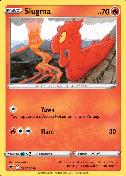 Slugma Base card #027/185 Pokémon Card Vivid Voltage