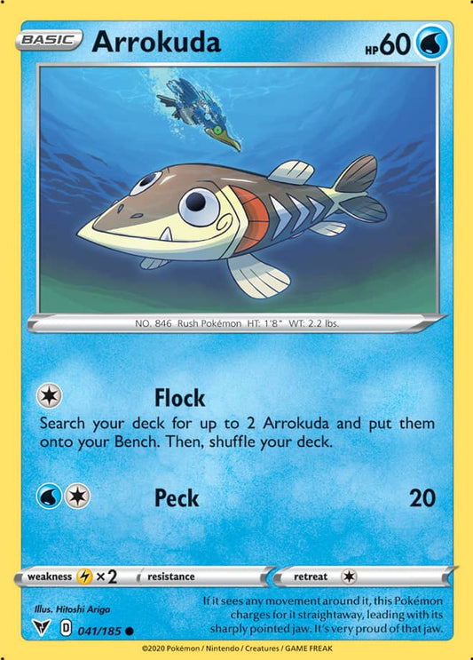 Arrokuda Base card #041/185 Pokémon Card Vivid Voltage