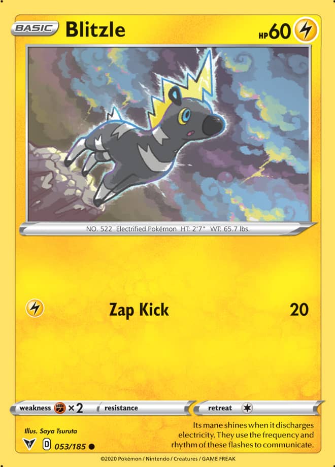 Blitzle Base card #053/185 Pokémon Card Vivid Voltage