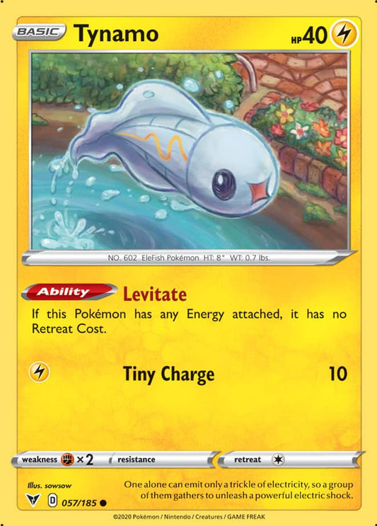 Tynamo Base card #057/185 Pokémon Card Vivid Voltage