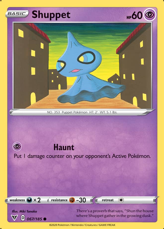 Shuppet Base card #067/185 Pokémon Card Vivid Voltage