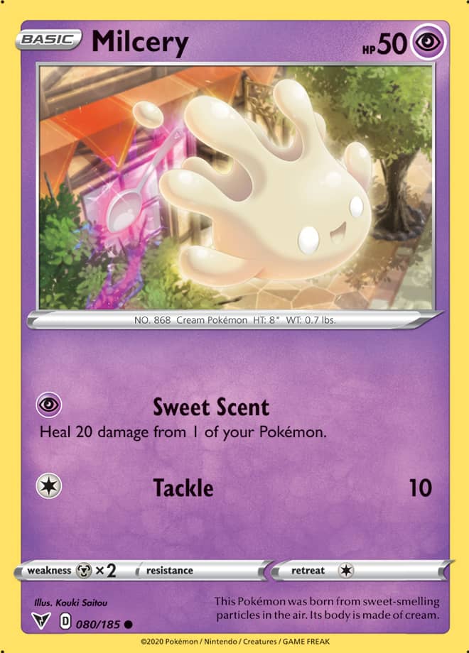 Milcery Base card #080/185 Pokémon Card Vivid Voltage
