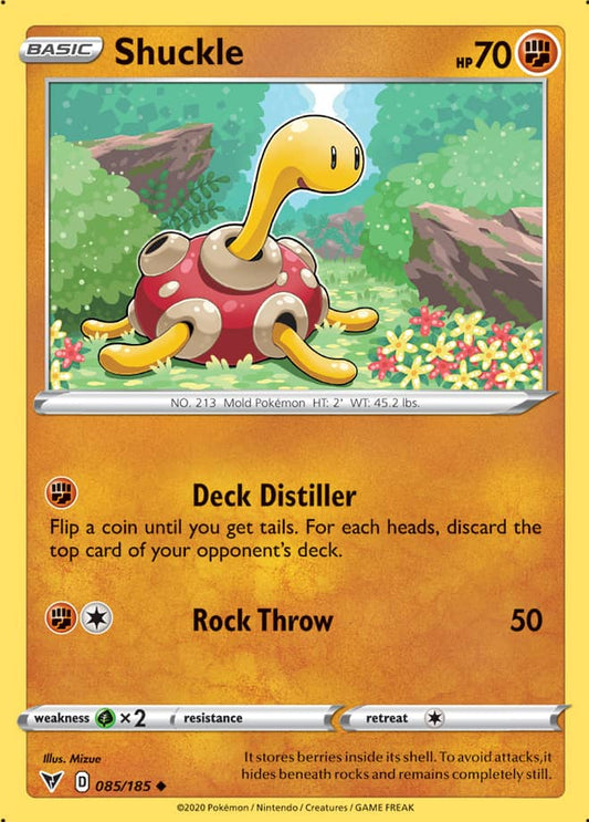 Shuckle Base card #085/185 Pokémon Card Vivid Voltage