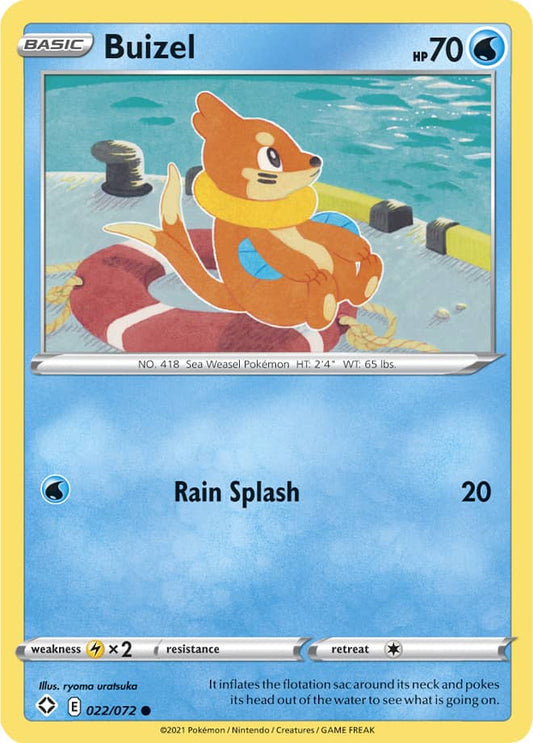 Buizel Base card #022/072 Pokémon Card Shining Fates