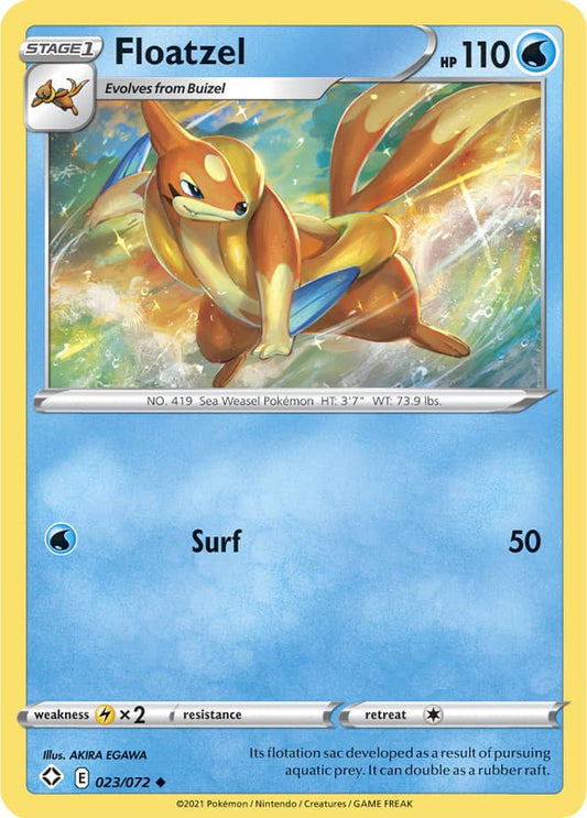 Floatzel Base card #023/072 Pokémon Card Shining Fates