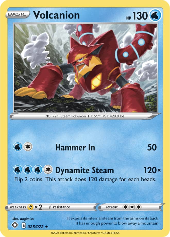 Volcanion #025/072 Base Rare Pokémon Card Shining Fates