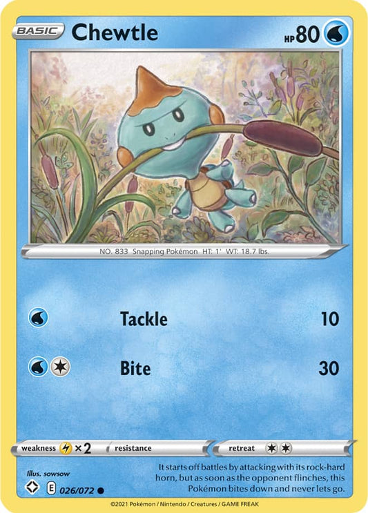 Chewtle Base card #026/072 Pokémon Card Shining Fates