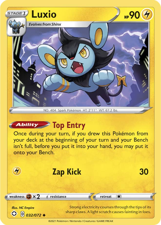 Luxio Base card #032/072 Pokémon Card Shining Fates