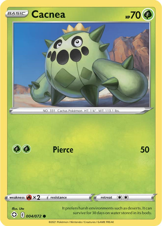 Cacnea Base card #004/072 Pokémon Card Shining Fates