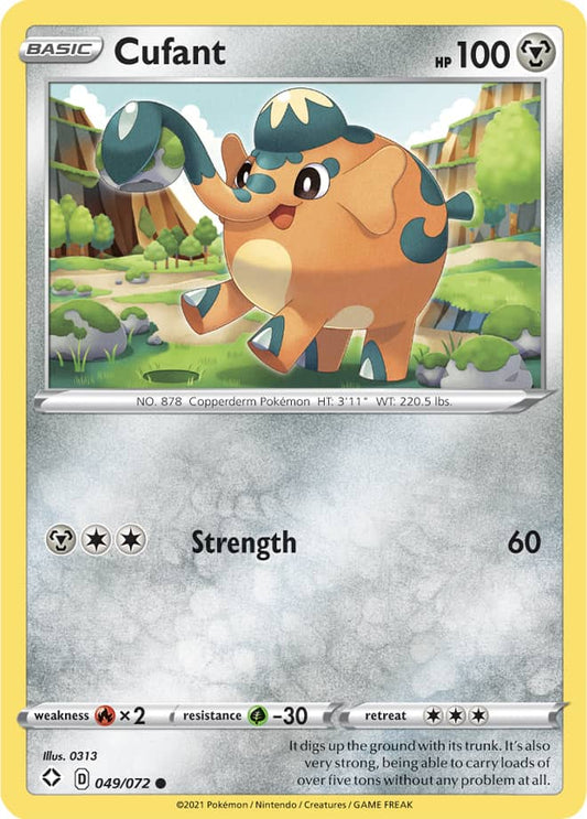 Cufant Base card #049/072 Pokémon Card Shining Fates