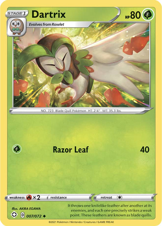 Dartrix Base card #007/072 Pokémon Card Shining Fates