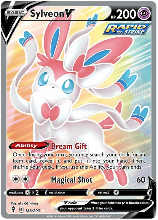 Sylveon V Full Art #183/203 Pokémon Card Evolving Skies