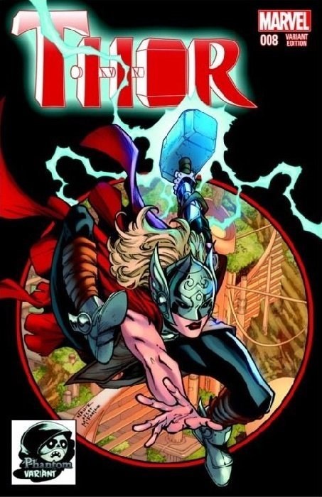 THOR # 008 PHANTOM VARIANT EDITION COLOUR COVER  HOMAGE  SPIDER-MAN 300 COVER MARVEL COMIC BOOK 2015