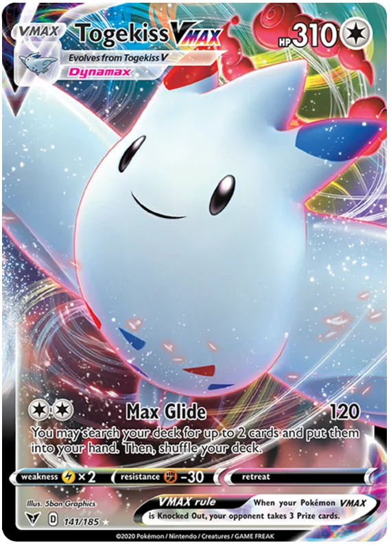 Togekiss Vmax Ultra Rare #141/185 Pokemon Sword & Shield Vivid Voltage