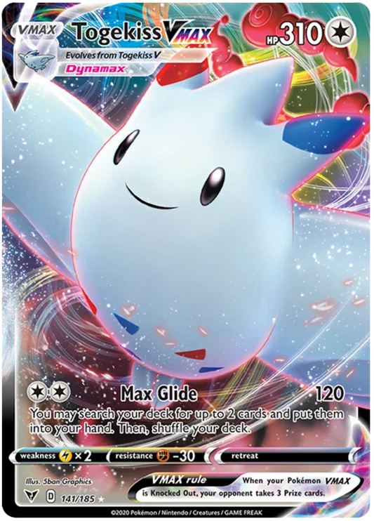 Togekiss Vmax Ultra Rare #141/185 Pokemon Sword & Shield Vivid Voltage