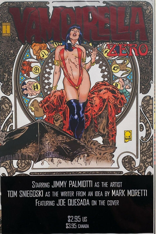 VAMPIRELLA ZERO # 0  VARIANT RED FOIL STEALED HARRIS COMIC BOOK 1994