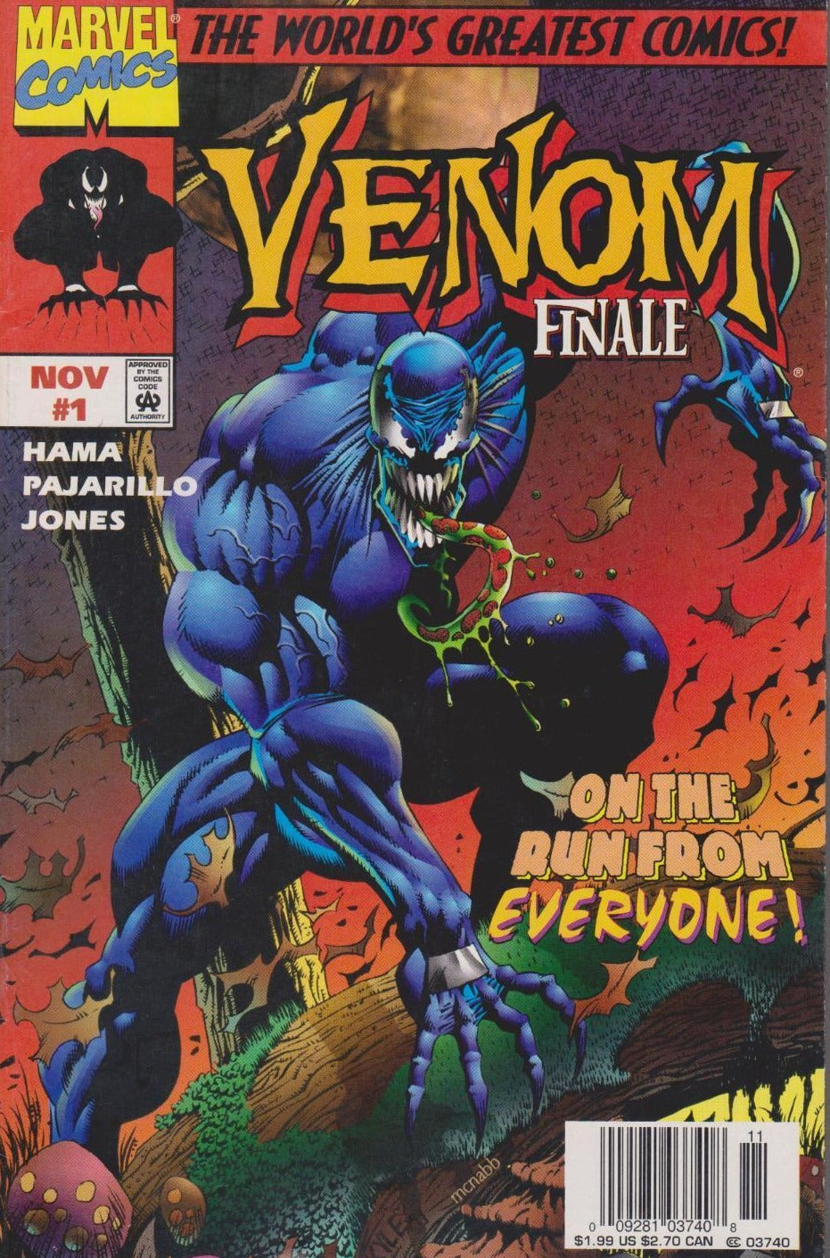 VENOM # 1 FINALE  MARVEL  COLLECTABLE COMIC BOOK 1997