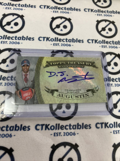 2009/10 Topps Treasury DJ Augustin Rip Card Mini RC Auto SSP RARE Bobcats
