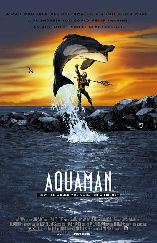 AQUAMAN # 40  VARIANT FREE WILLY MOVIE COVER DC COMIC BOOK 2015