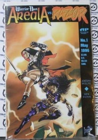 WARRIOR NUN AREALA  VS RAZOR # 1  ANTARCTIC PRESS ENTERTAINMENT COMIC BOOK 1996