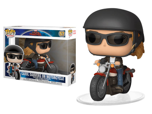 Carol Danvers on Motorcycle -Captain Marvel #57 Funko POP! Rides