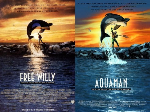 AQUAMAN # 40  VARIANT FREE WILLY MOVIE COVER DC COMIC BOOK 2015