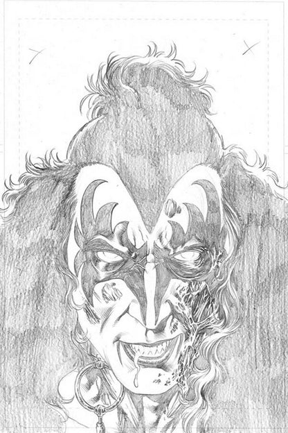 KISS ZOMBIES # 01 VARIANT GENE SIMMONS SKETCH COVER NM DYNAMITE COMICS  2019