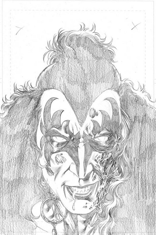 KISS ZOMBIES # 01 VARIANT GENE SIMMONS SKETCH COVER NM DYNAMITE COMICS  2019