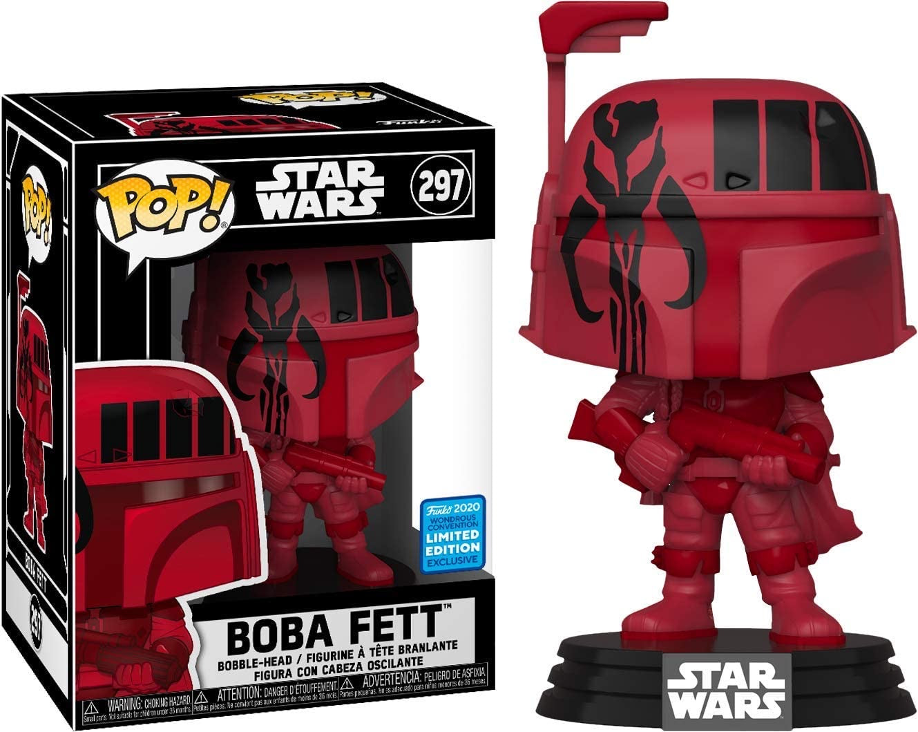 Funko Pop! Boba Fett Pop Vinyl #297 Mandalorian symbol Funko Wondrous Convention