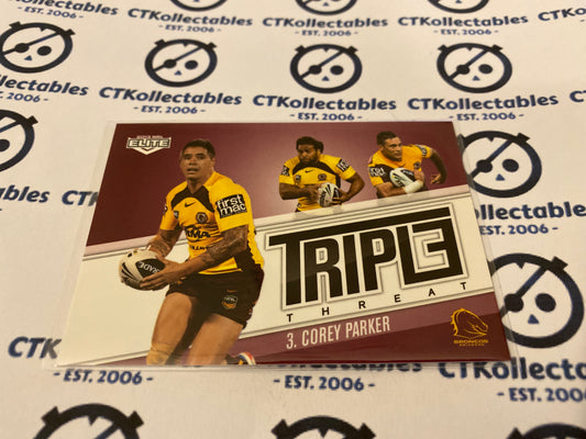 Corey Parker Triple Threat TT3 2013 NRL ELITE