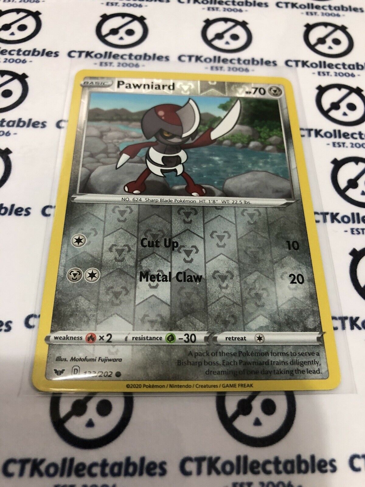 Pawniard Reverse Holo #133/202 Common Pokémon Card Sword & Shield