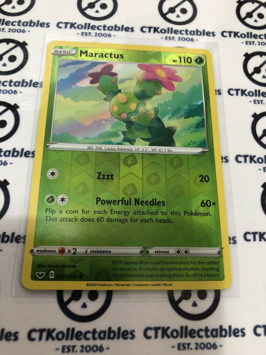 Maractus Reverse Holo #007/202 Common Pokémon Card Sword & Shield