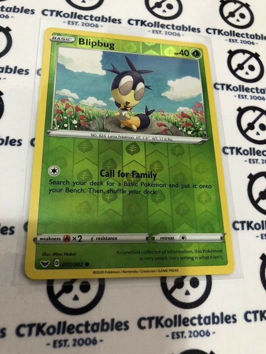 Blipbug Reverse Holo #017/202 Common Pokémon Card Sword & Shield