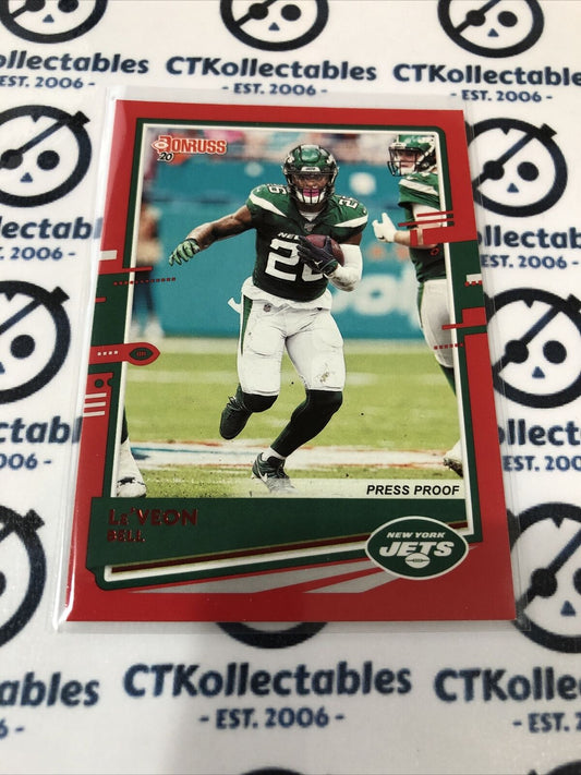 2020 NFL Donruss Le’Veon Bell Red Press Proof #192 Jets