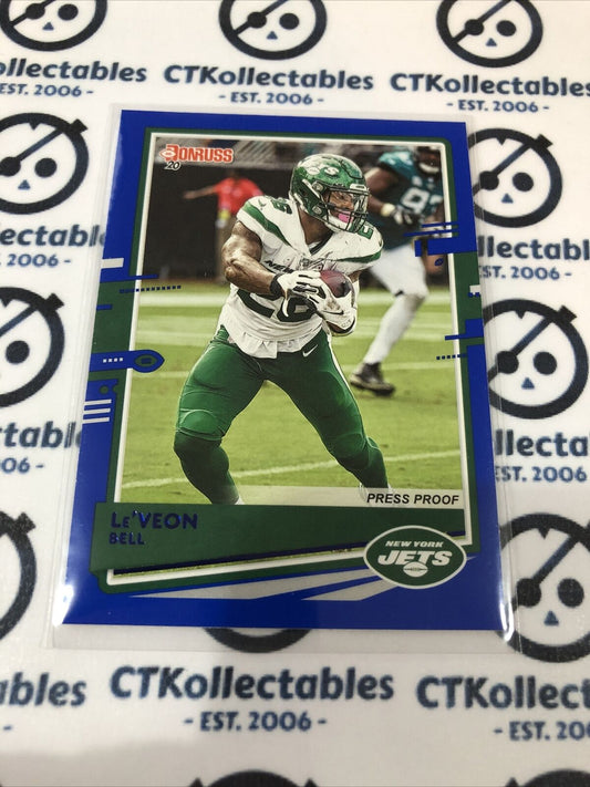 2020 NFL Donruss Blue Press Proof Le’veon Bell #192 Jets