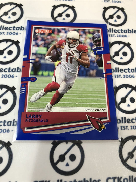 2020 NFL Donruss Blue Press Proof Larry Fitzgerald #20 Cardinals