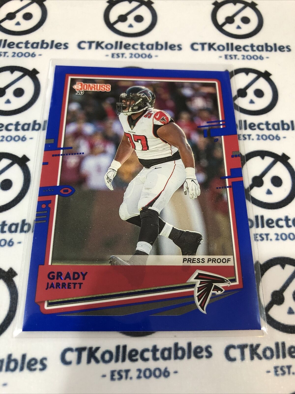 2020 NFL Donruss Blue Press Proof Grady Jarrett #31 Falcons