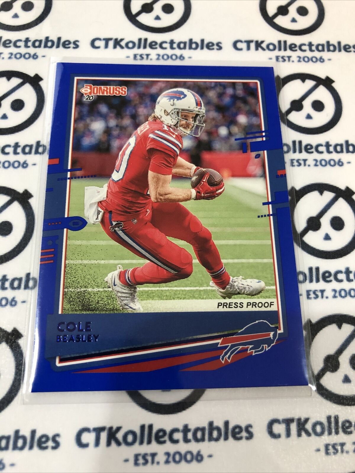 2020 NFL Donruss Blue Press Proof Cole Beasley #43 Bills