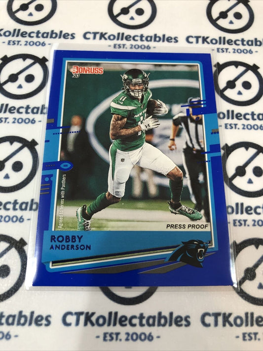 2020 NFL Donruss Blue Press Proof Robby Anderson #53 Panthers