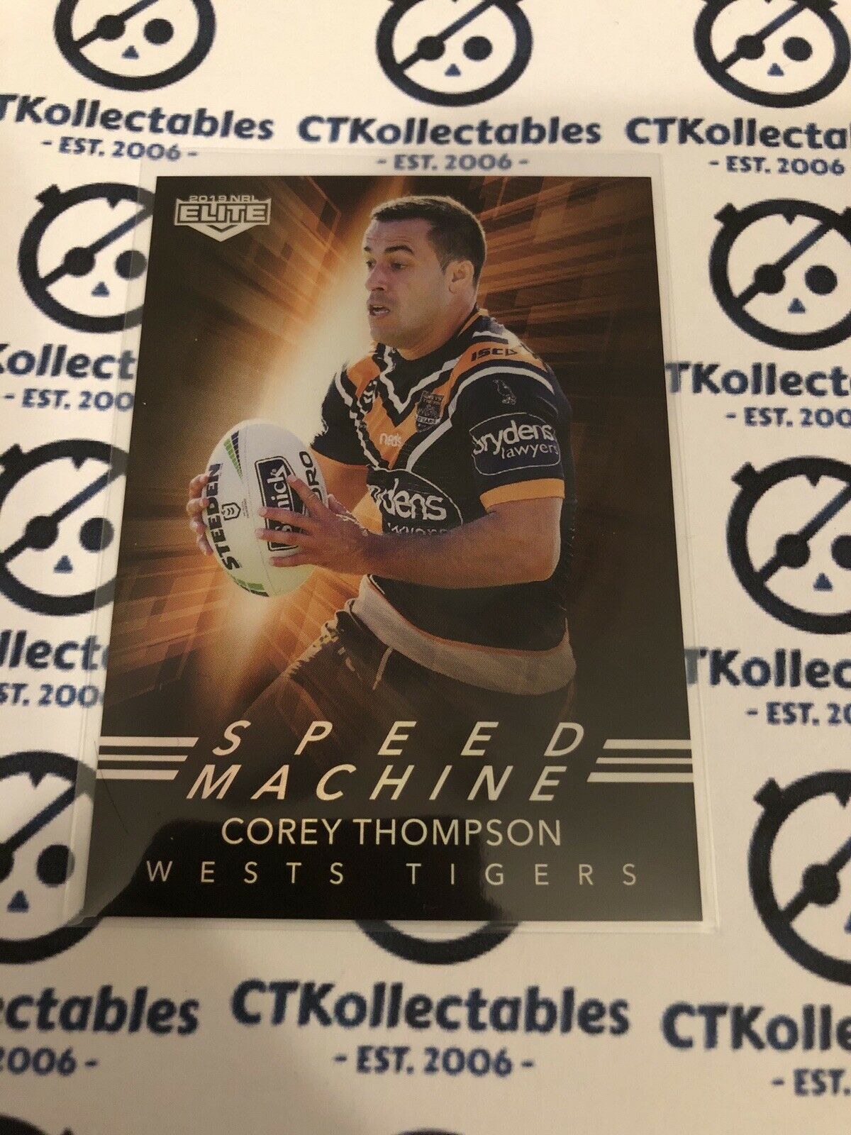 2019 NRL Elite Speed Machine SM32 Corey Thompson West Tigers