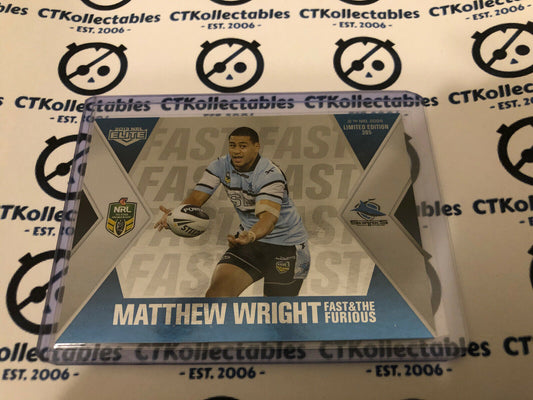 2013 NRL Elite Fast & Furious Silver Tupou & Wright FF11 SHARKS