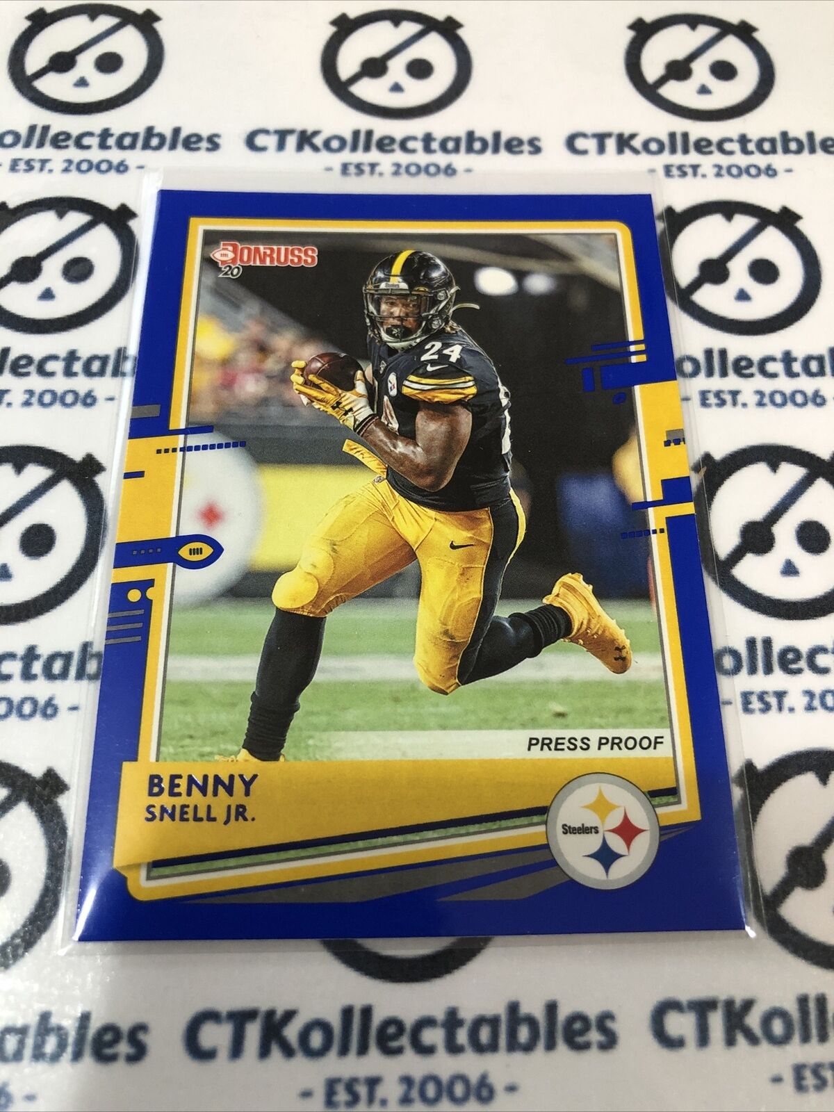 2020 NFL Donruss Blue Press Proof Benny Snell Jr. #217 Steelers