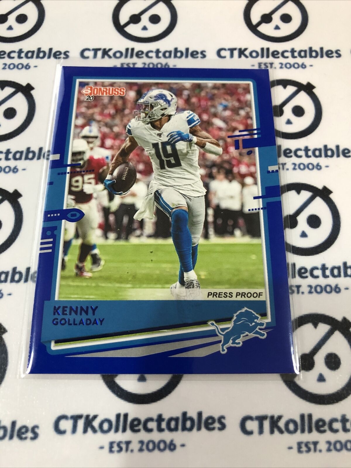 2020 NFL Donruss Blue Press Proof Kenny Golladay #97 Lions