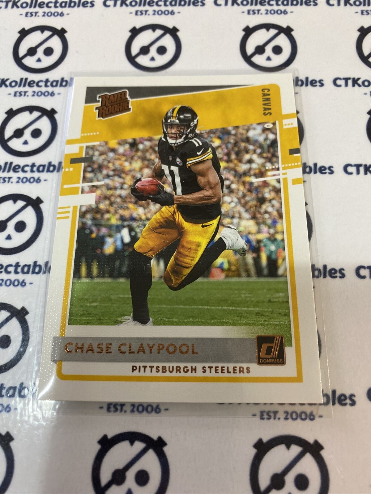 2020 NFL Donruss Chase Claypool Rated Rookie Canvas #327 Steelers RC
