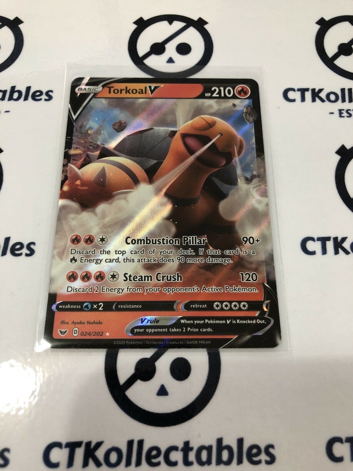 Torkoal V #024/202 Ultra Rare Pokémon Card Sword & Shield