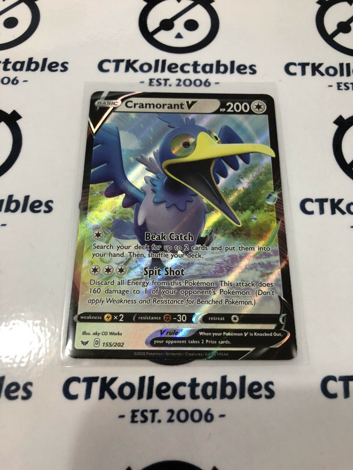 Cramorant V #155/202 Ultra Rare Pokémon Card Sword & Shield